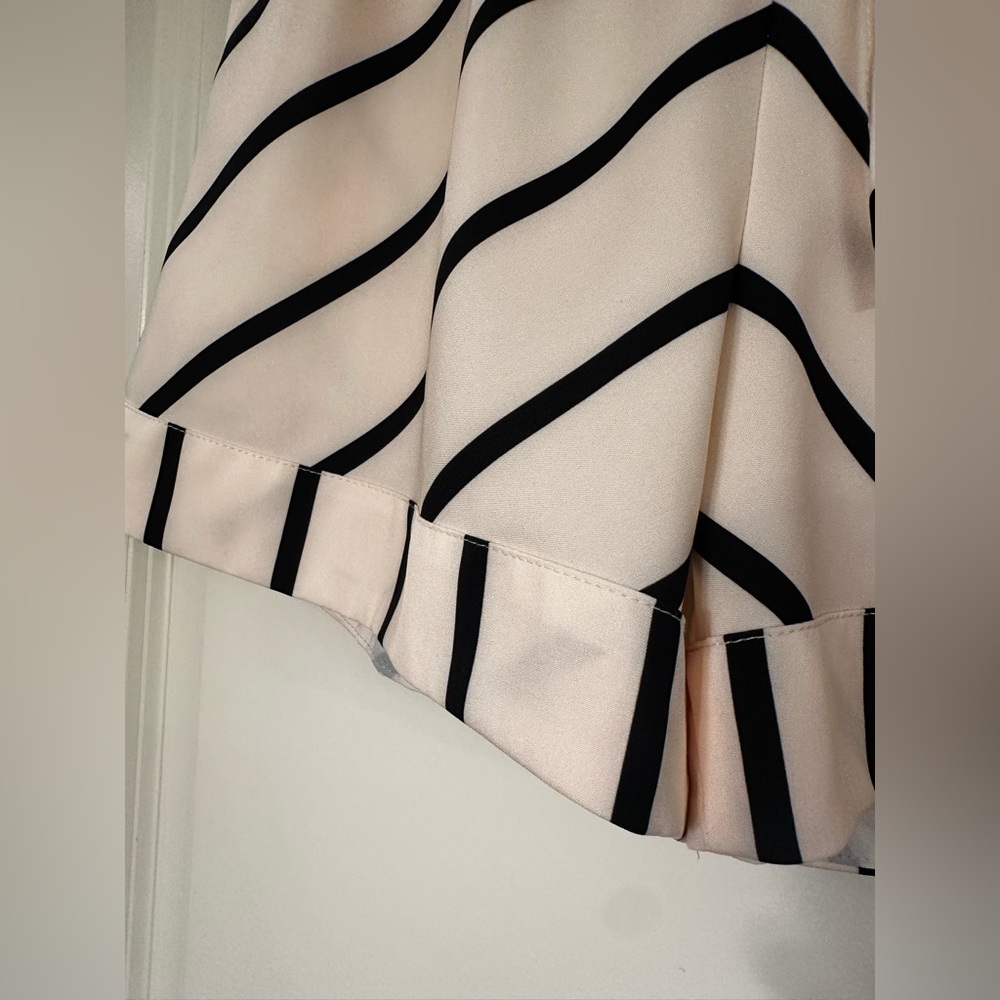Striped Black/Cream Shorts & Button Up Set - Picture 7 of 16